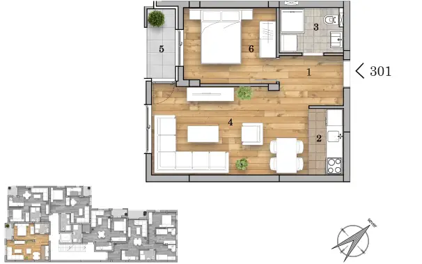 Stan 41m² — Telep, Novi Sad