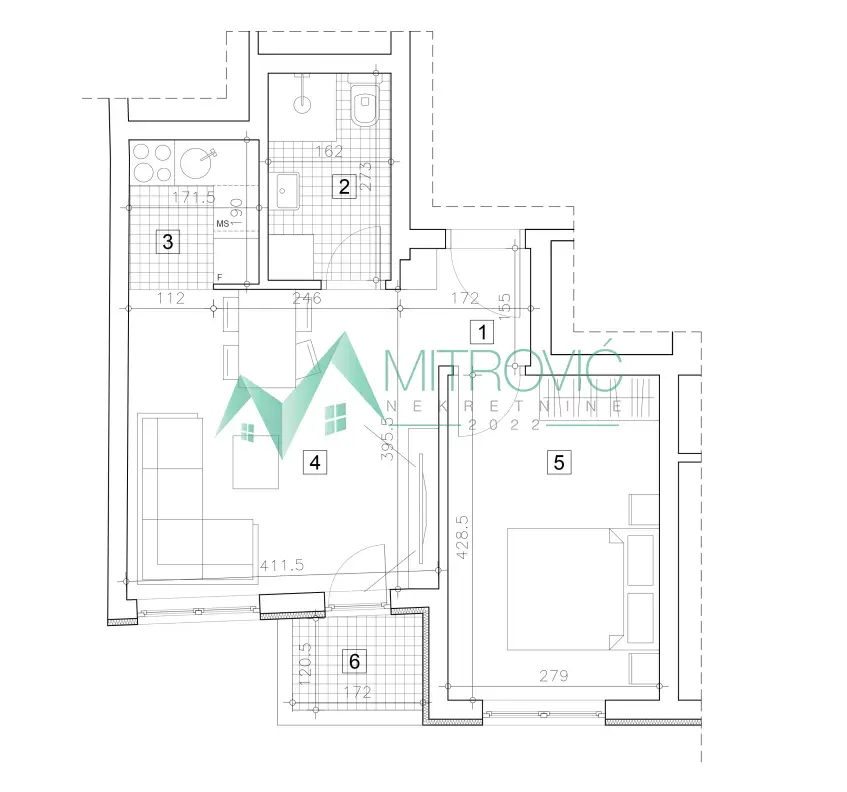 Stan 39m² — Grbavica, Novi Sad