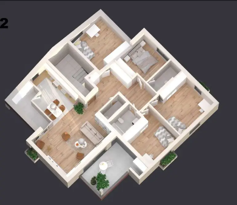Petrovaradin, five-room luxury penthouse apartment in an urban villa of excellent quality with a small number of apartments (4 apartments). The apartment is