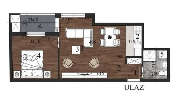 Stan 43m² — Grbavica, Novi Sad