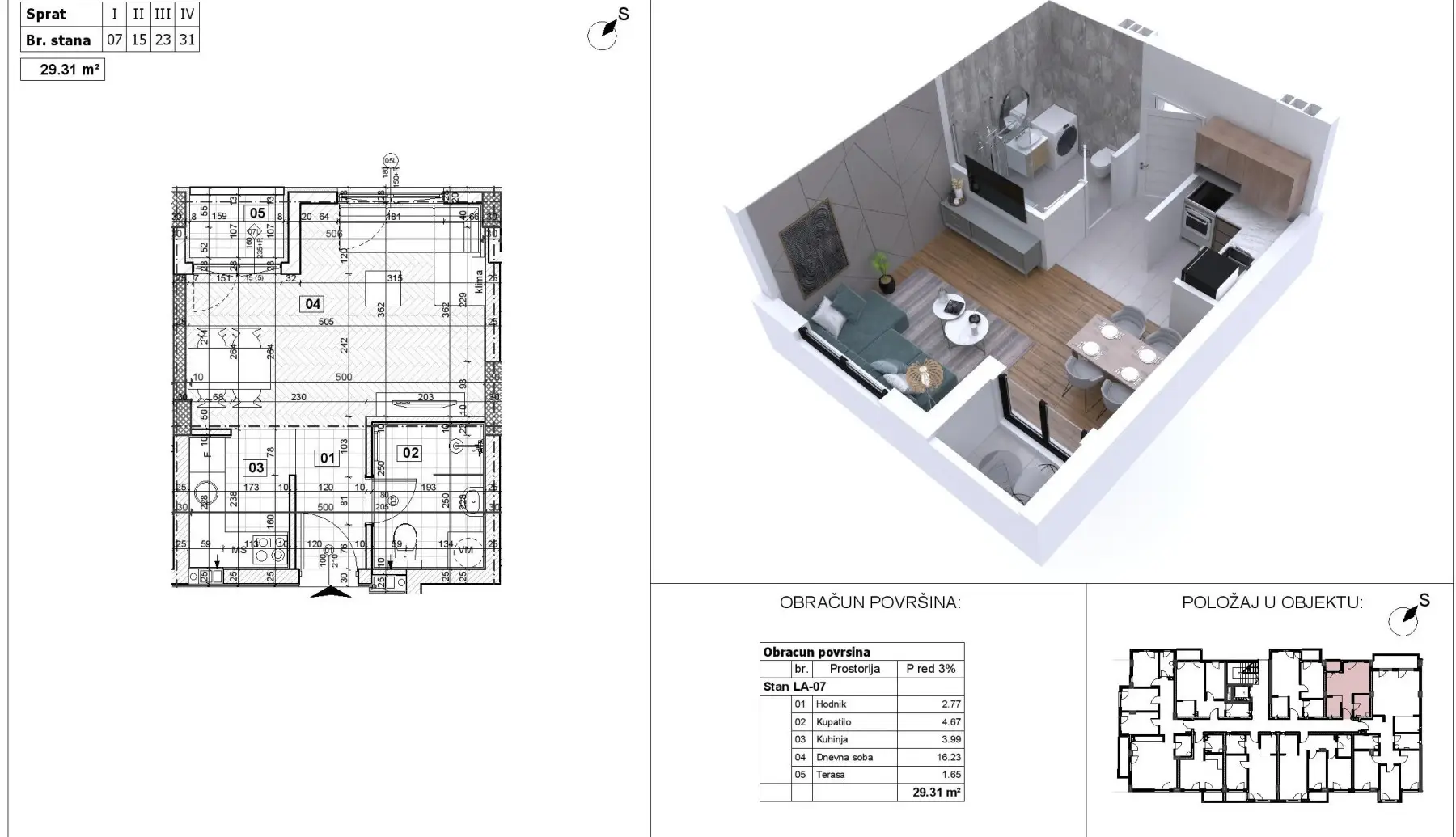 NOVI SAD. AVIJACIJA.GARSONJERA. PLUS PDV(Svet nekretnine, Novi Sad, Reg. br. 405)
