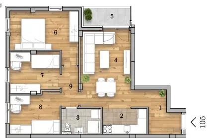 Stan 69m² — Telep, Novi Sad