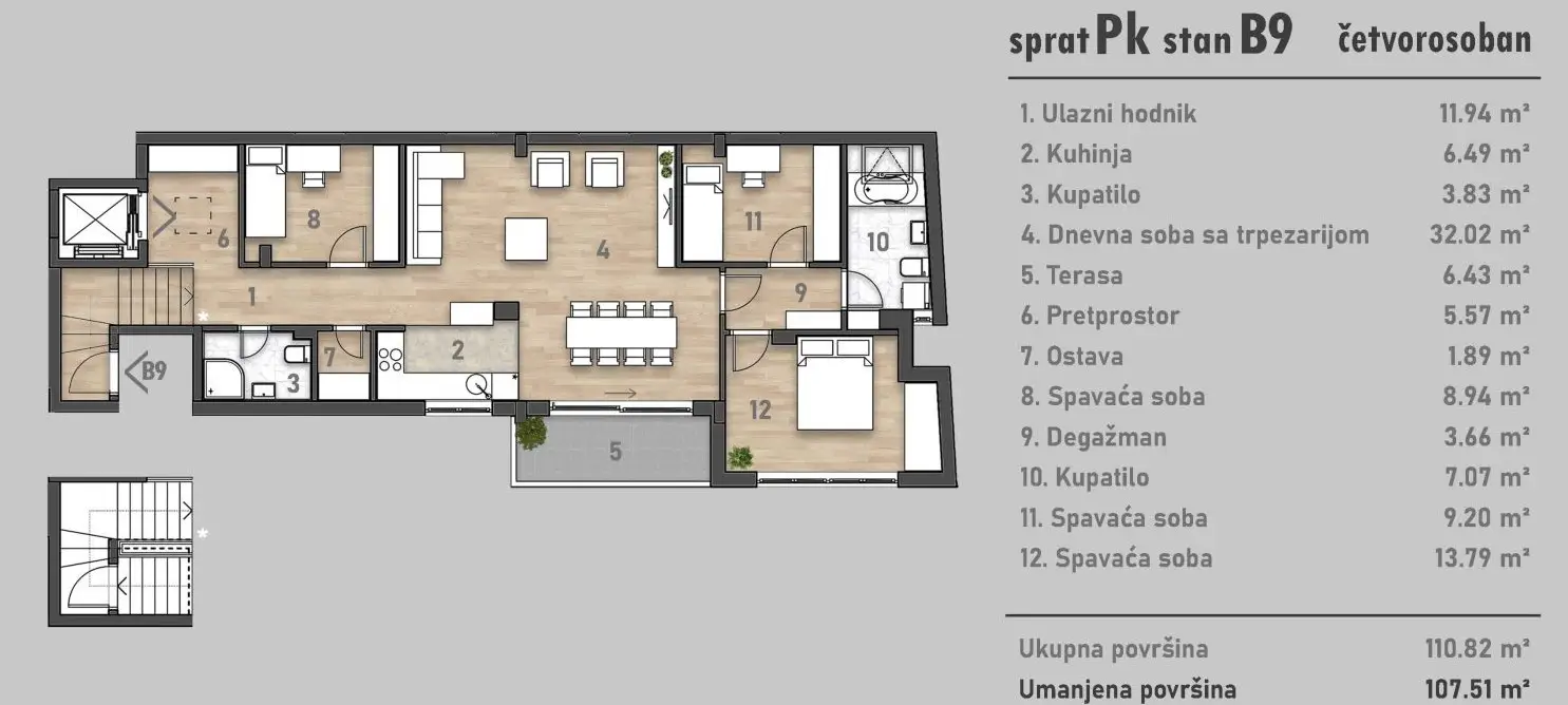 NOVI SAD.SOCIJALNO.ČETVOROSOBAN STAN.PLUS PDV(Svet nekretnine, Novi Sad, Reg. br. 405)
