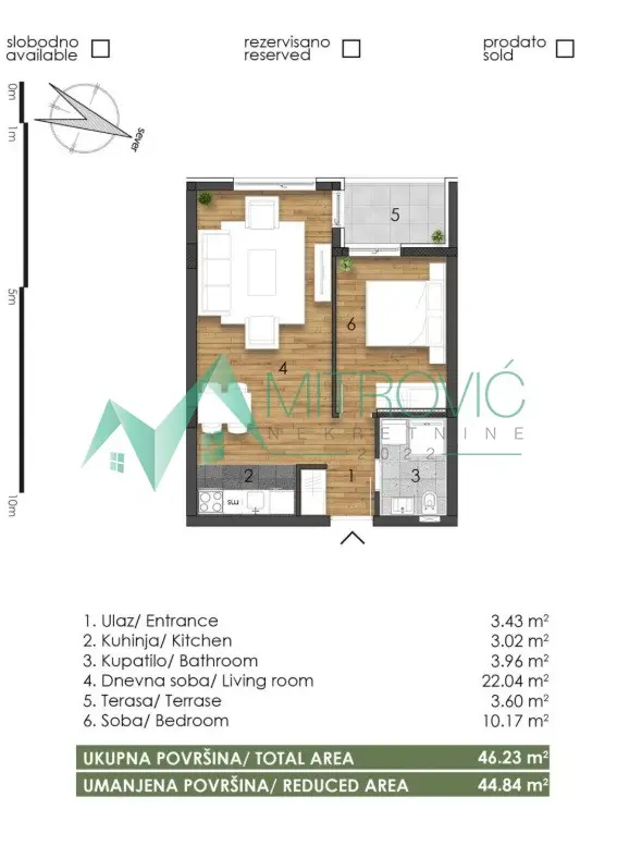 Stan 45m² — Telep, Novi Sad