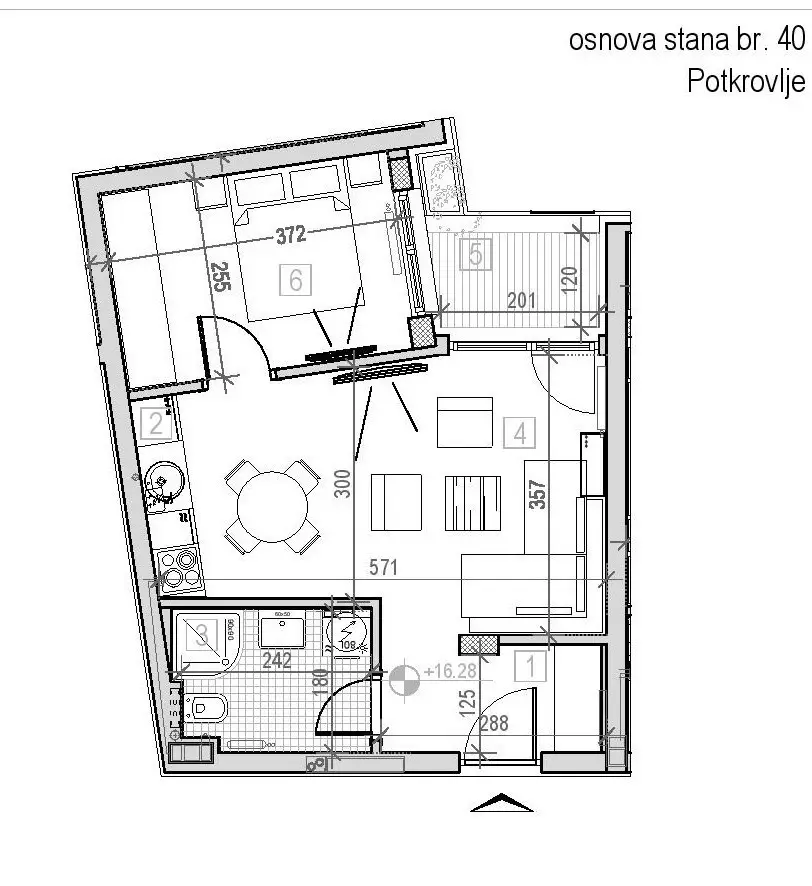 NOVI SAD.PODBARA.ONE AND A HALF ROOM APARTMENT. APARTMENT.WITH VAT (Svet nekretnine, Novi Sad, Reg. No. 405)