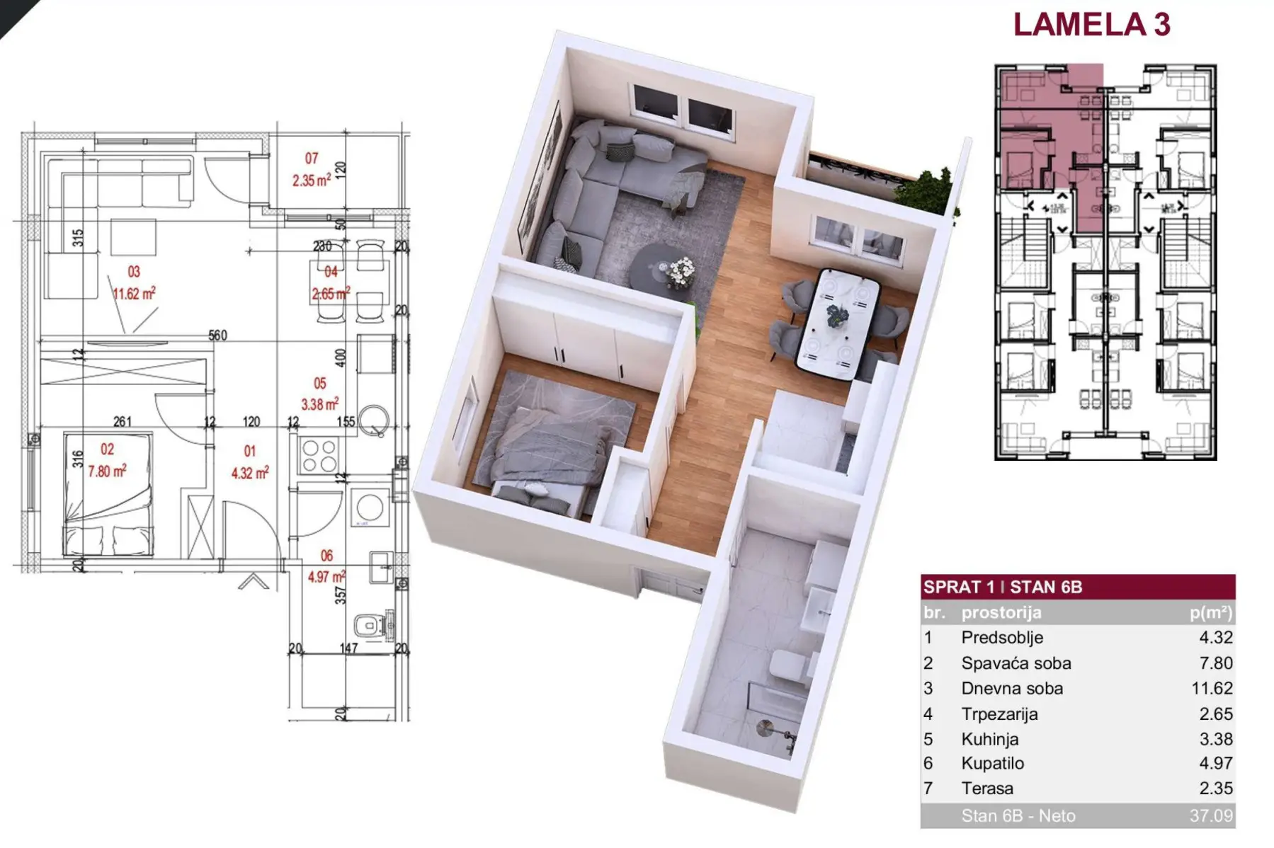 NOVI SAD. PETROVARADIN. ALIBEGOVAC. ONE AND A HALF ROOM APARTMENT. PLUS VAT (Svet nekretnine, Novi Sad, Reg. no. 405)