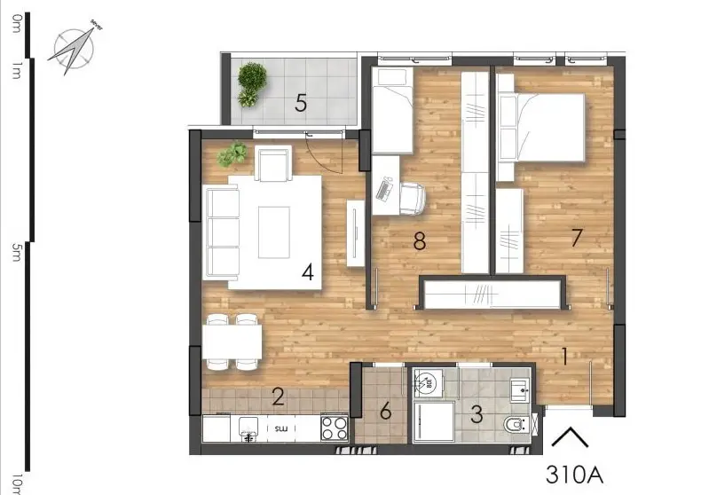 NOVI SAD.TELEP.THREE-ROOM APARTMENT.PLUS VAT (Svet nekretnine, Novi Sad, Reg. no. 405)