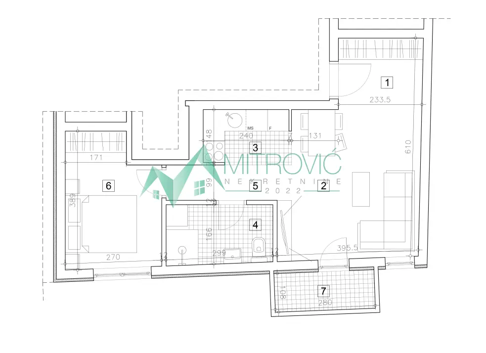 Stan 44m² — Grbavica, Novi Sad
