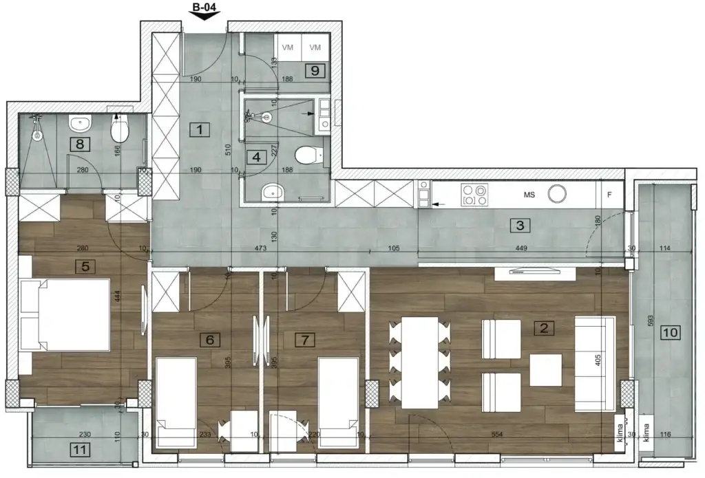 NOVI SAD.BOULEVARD PATRIARCH PAVLE.FOUR-ROOM APARTMENT.PLUS VAT (Svet nekretnine, Novi Sad, Reg. no. 405)