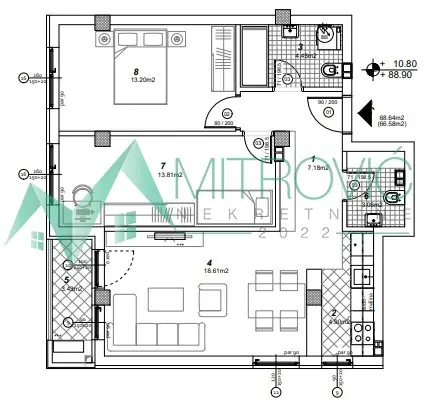 Stan 67m² — Telep, Novi Sad