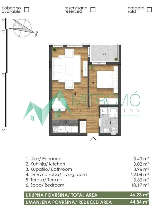 Stan 45m² — Telep, Novi Sad