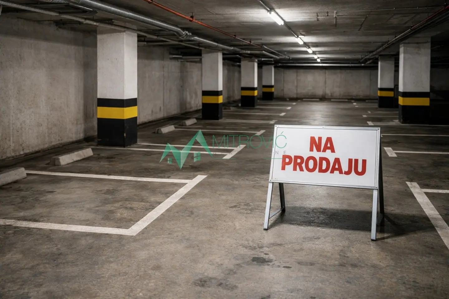 Telep, basement garage space, area 15m2