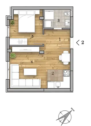 Stan 37m² — Telep, Novi Sad