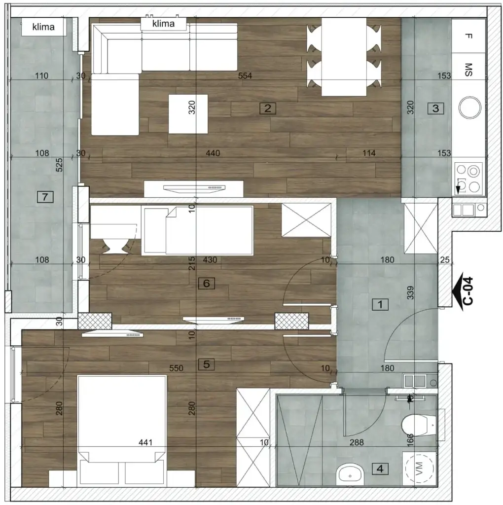 Stan 59m² — Bulevar patrijarha Pavla, Novi Sad