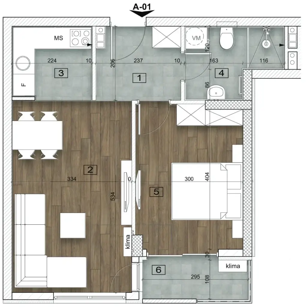 NOVI SAD. BOULEVARD. PATRIARCH PAVLE. ONE-AND-A-HALF-ROOM APARTMENT. PLUS VAT (Svet nekretnine, Novi Sad, Reg. no. 405)