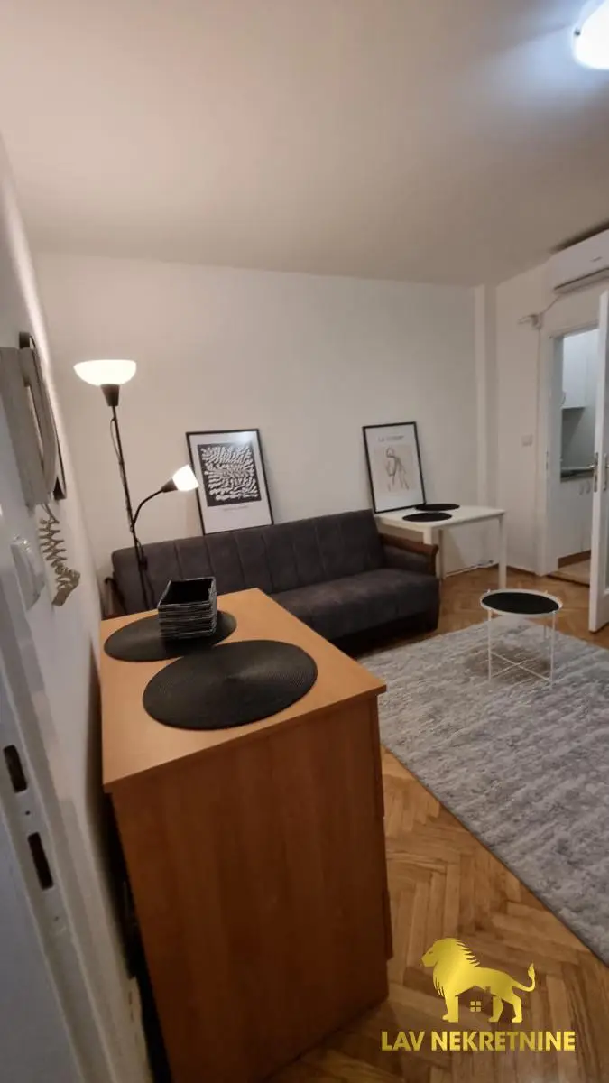 Excellent one-room apartment for rent in the very center, Đorđa Rajkovića. Available from 20.04. Fully equipped. Informa