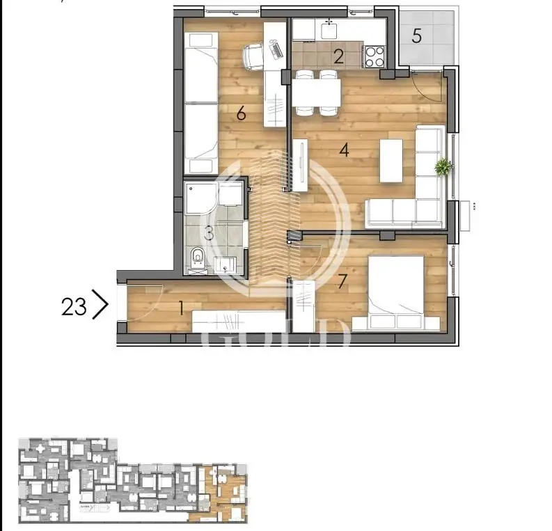 Stan 58m² — Telep, Novi Sad