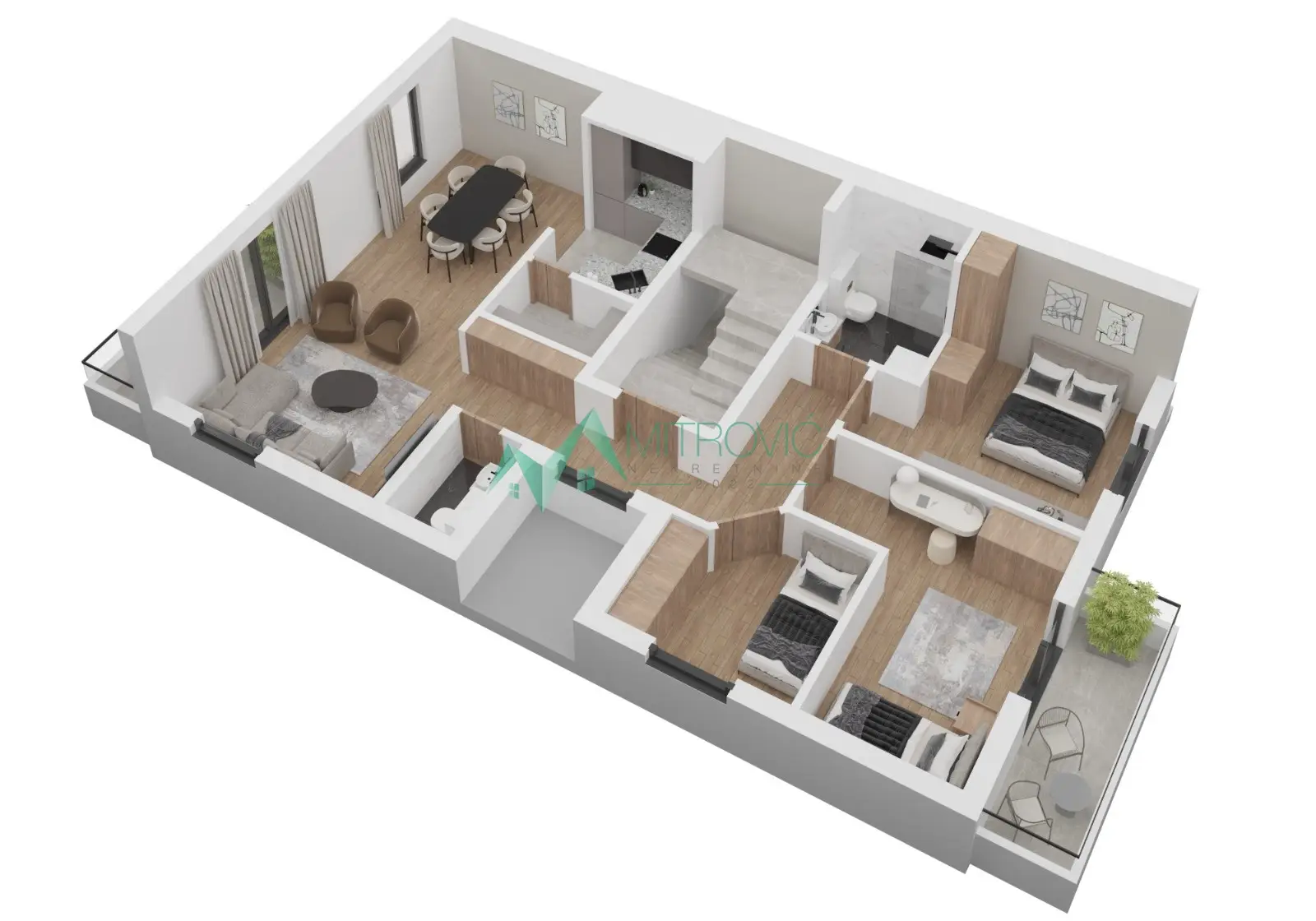 Novi Sad, Sajlovo - Excellent, comfortable four-room apartment in a quiet location