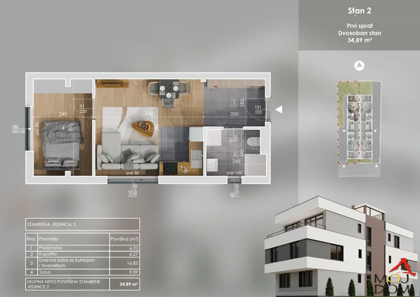 Stan 35m² — Telep, Novi Sad