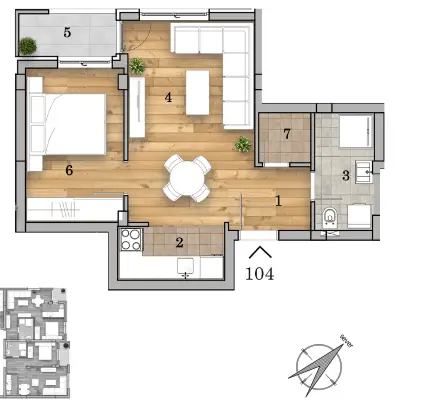 Stan 42m² — Telep, Novi Sad