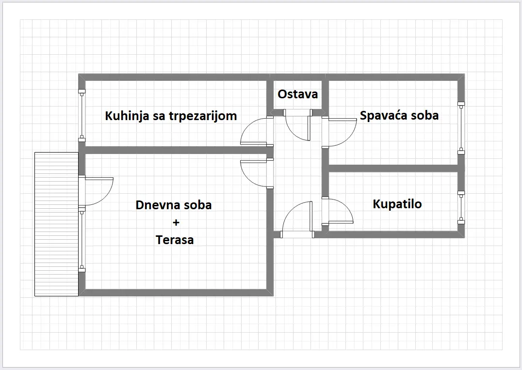 Stan 48m² — Podbara, Novi Sad