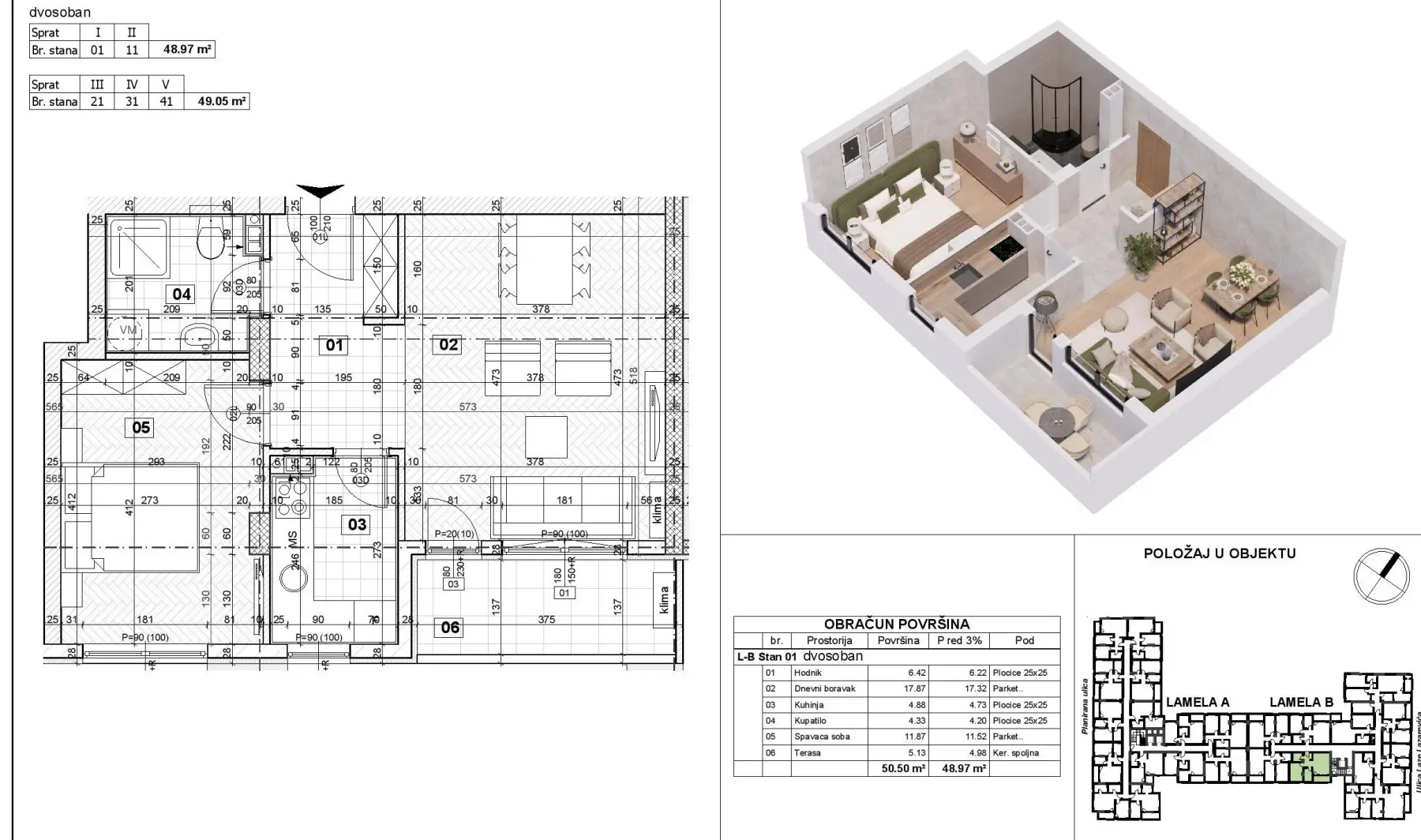 NOVI SAD.TELEP.ONE AND A HALF ROOM APARTMENT. WITH VAT (Svet nekretnine, Novi Sad, Reg. No. 405)