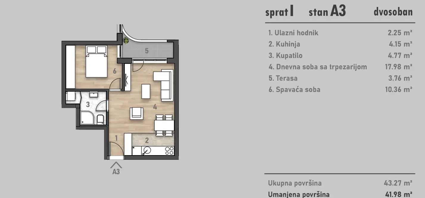 NOV SAD.SOCIJALNO.DVOSOBAN STAN.PLUS PDV(Svet nekretnine, Novi Sad, Reg. br. 405)