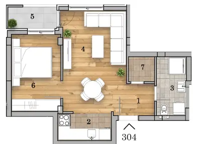 Stan 42m² — Telep, Novi Sad