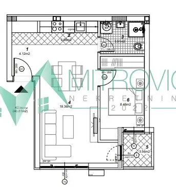Stan 41m² — Telep, Novi Sad