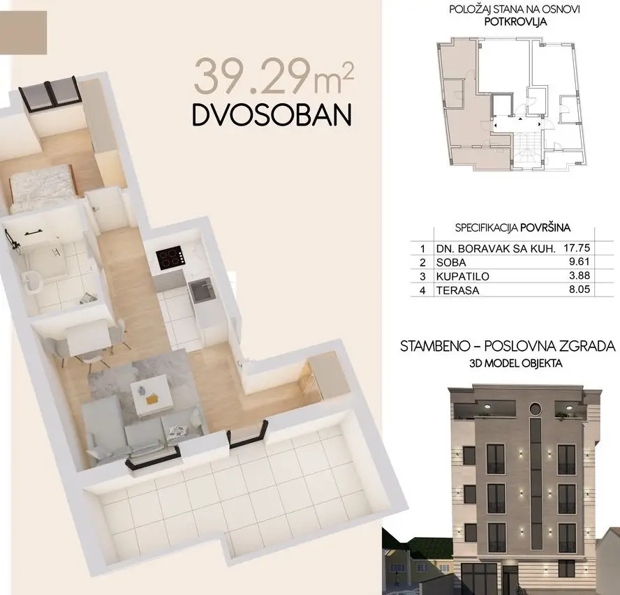 Stan 39m² — Centar, Novi Sad