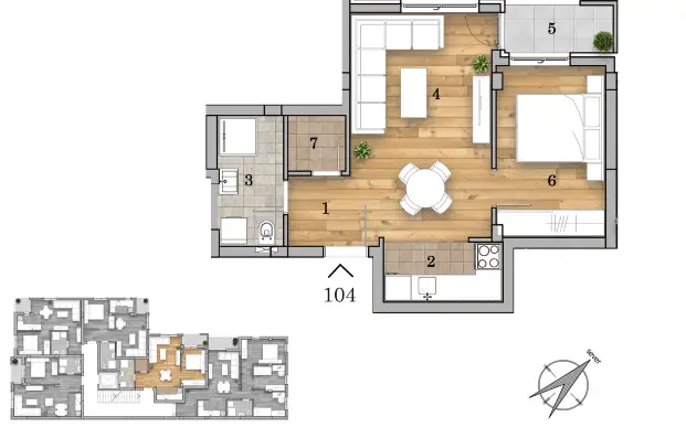 Stan 45m² — Telep, Novi Sad