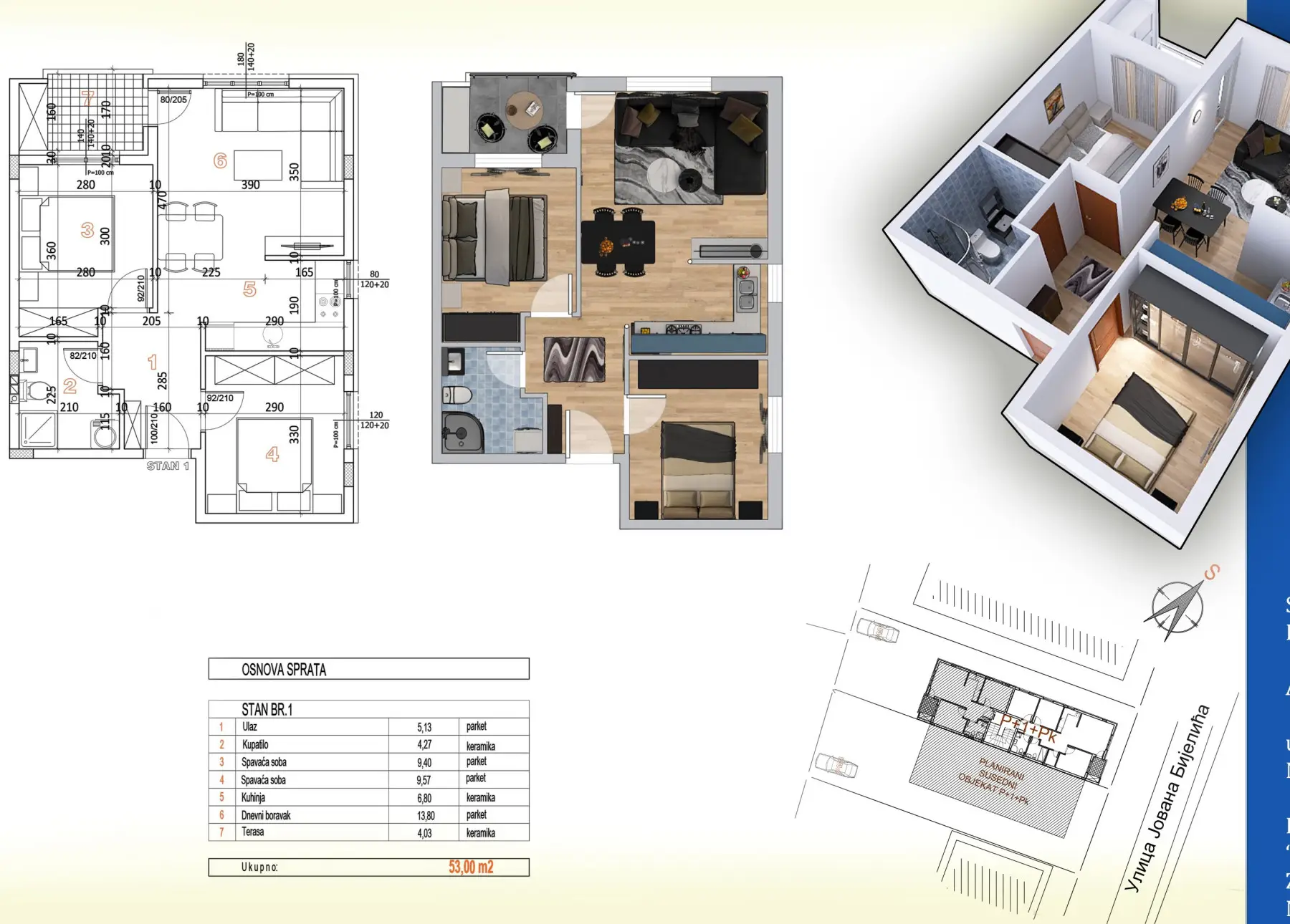 NOVI SAD. ADICE. TWO AND A HALF ROOM APARTMENT. PLUS VAT (Svet nekretnine, Novi Sad, Reg. no. 405)