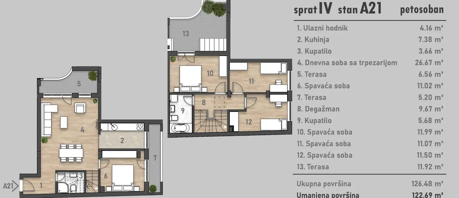 NOVI SAD. SOCIJALNO. FIVE ROOM APARTMENT. PLUS VAT (Svet nekretnine, Novi Sad, Reg. no. 405)