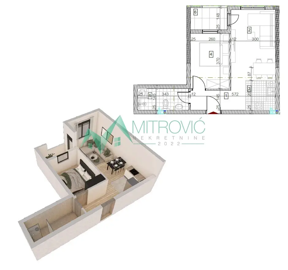 Stan 42m² — Tatarsko brdo, Sremska Kamenica
