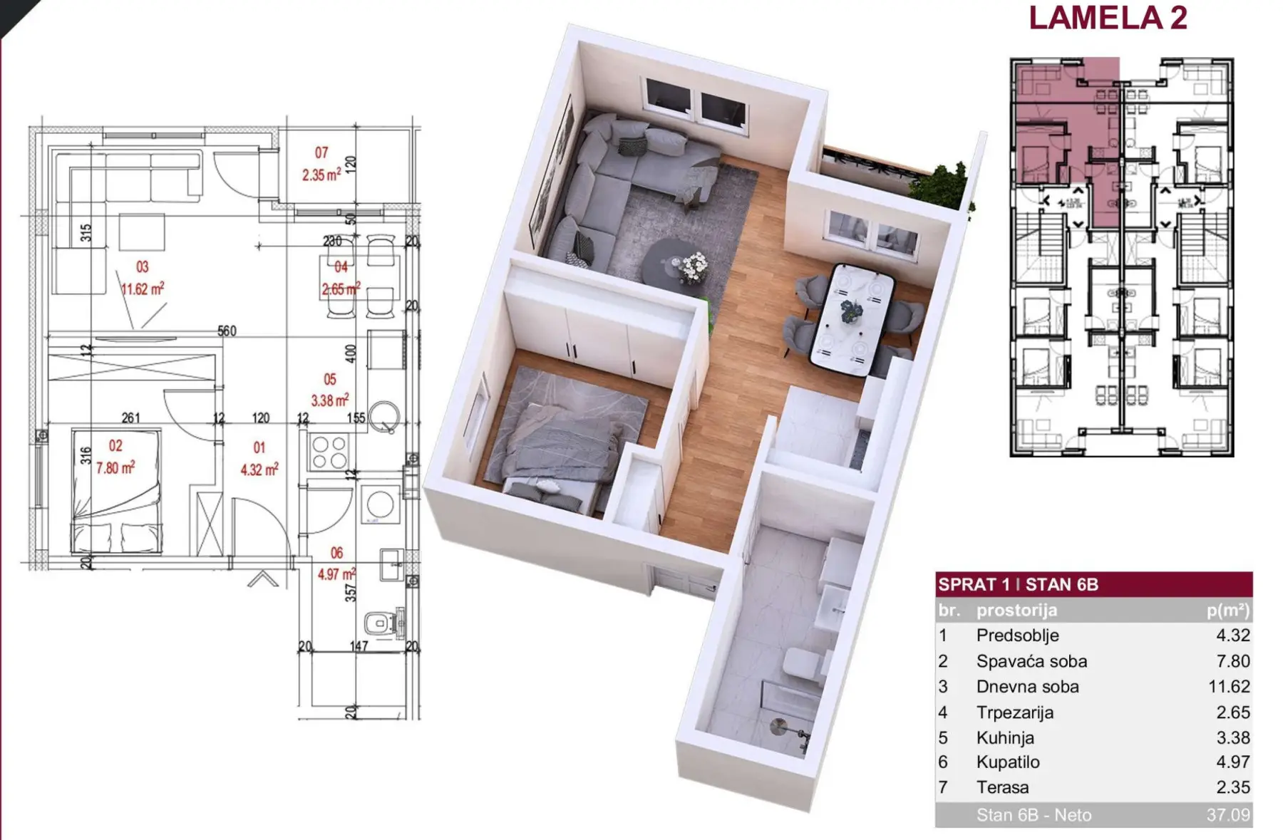 NOVI SAD. PETROVARADIN. ALIBEGOVAC. ONE AND A HALF ROOM APARTMENT. PLUS VAT (Svet nekretnine, Novi Sad, Reg. no. 405)