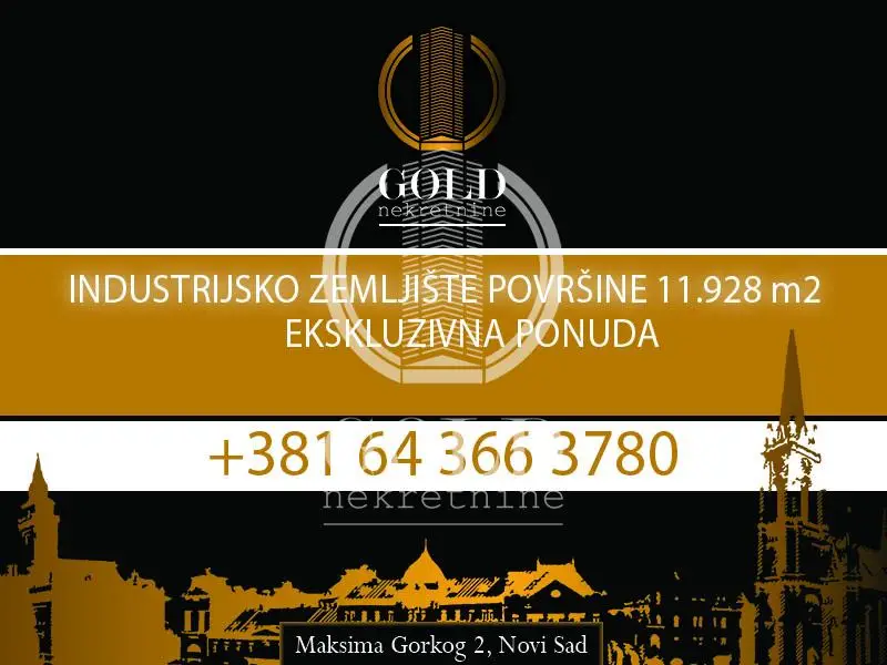 Plot for commercial building, area 11,928 m2. Road Novi Sad; Bački Jarak ID#9079