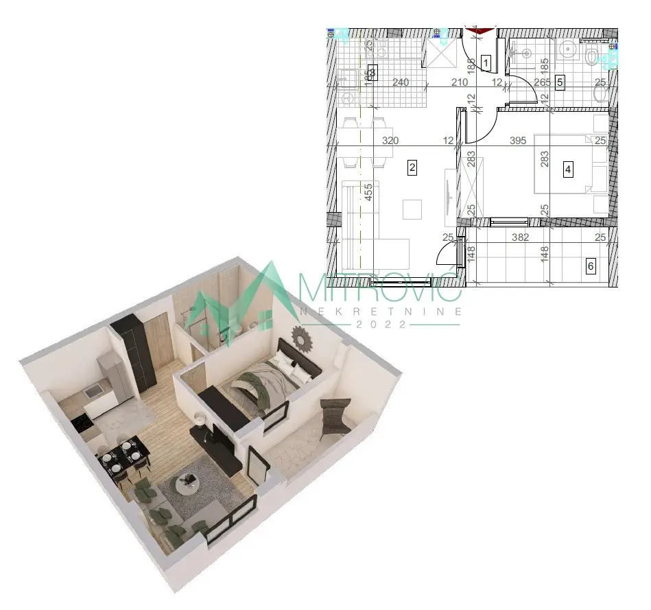 Stan 42m² — Tatarsko brdo, Sremska Kamenica