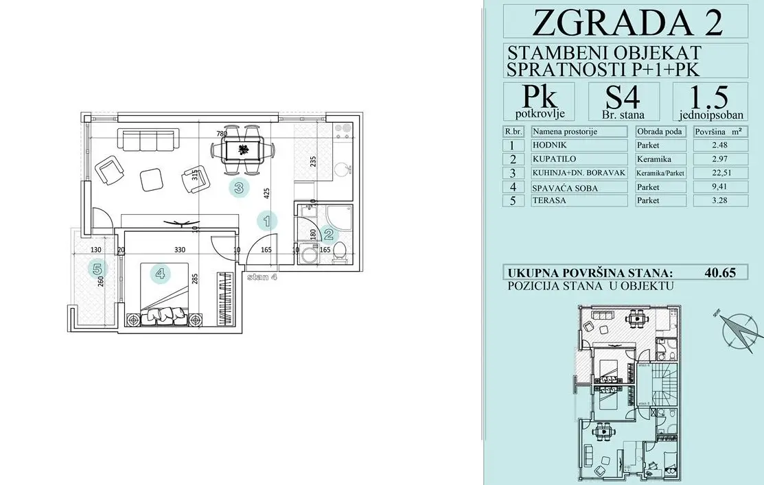 Stan 40m² — Petrovaradin, Petrovaradin (Novi Sad)