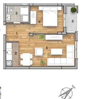 Stan 41m² — Telep, Novi Sad