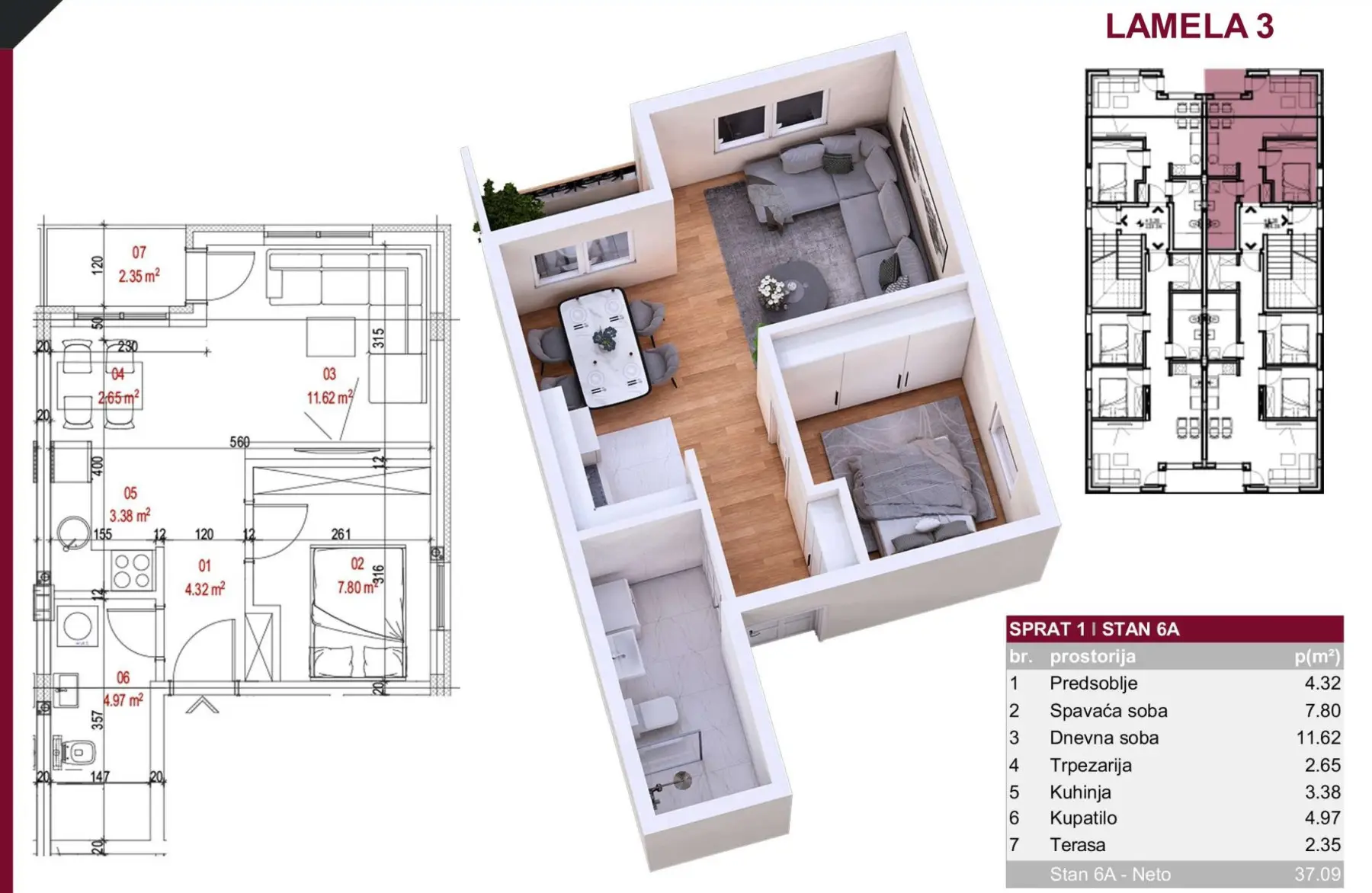 NOVI SAD. PETROVARADIN. ALIBEGOVAC. ONE AND A HALF ROOM APARTMENT. PLUS VAT (Svet nekretnine, Novi Sad, Reg. no. 405)