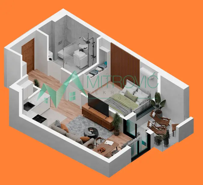 Stan 44m² — Podbara, Novi Sad