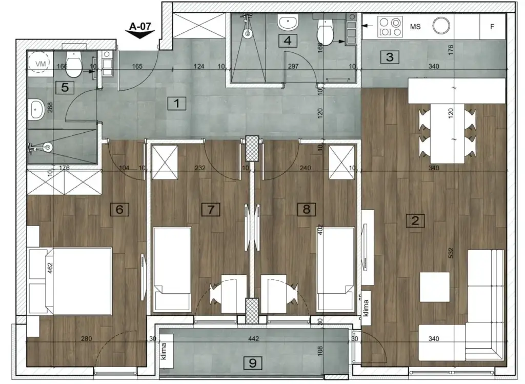 NOVI SAD. BOULEVARD. PATRIARCH PAVLE. THREE-AND-A-HALF-ROOM APARTMENT. PLUS VAT (Svet nekretnine, Novi Sad, Reg. no. 405)