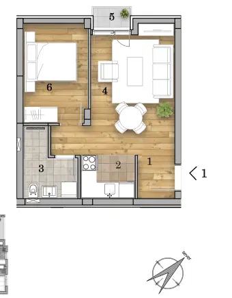 Stan 38m² — Telep, Novi Sad