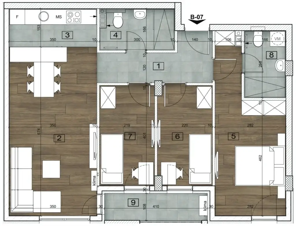 NOVI SAD.BOULEVARD PATRIARCH PAVLE.THREE-BEDROOM APARTMENT.PLUS VAT (Svet nekretnine, Novi Sad, Reg. no. 405)