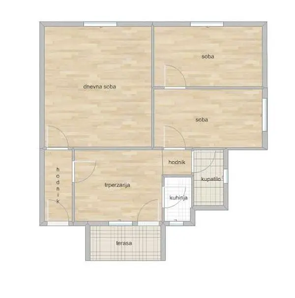 Novi Sad, Wider Center, three-room apartment, comfortable in the upgraded part of an older building. Excellent layout for a family. Kitchen separate