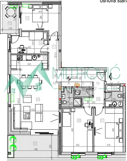 Sremska Kamenica. 141m2. Five-room apartment with VAT refund!