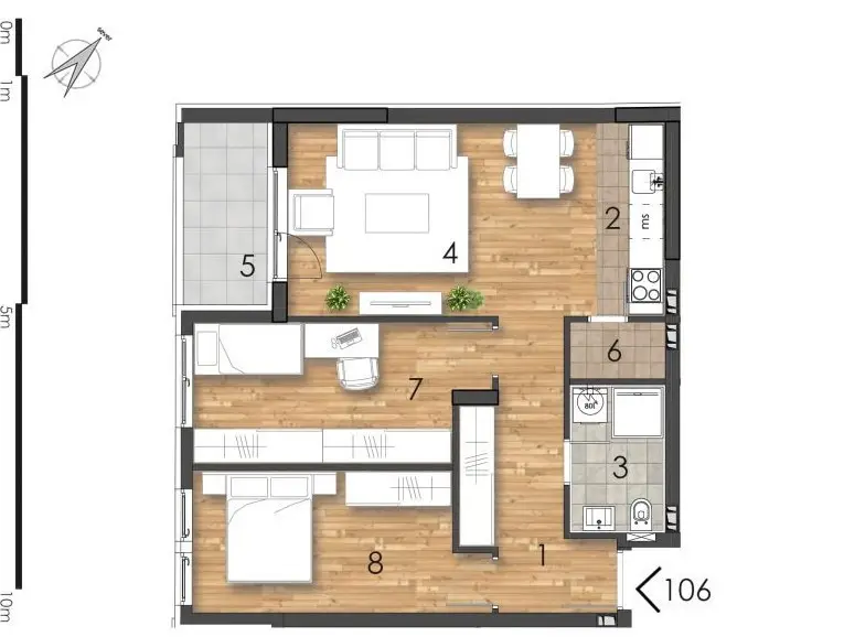 Stan 64m² — Telep, Novi Sad