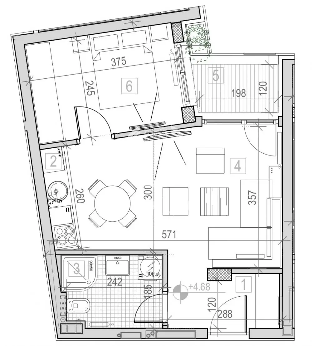 Stan 39m² — Podbara, Novi Sad