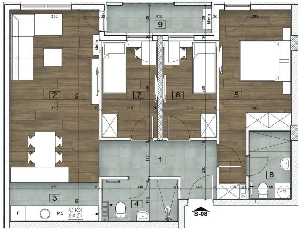 NOVI SAD.BOULEVARD PATRIARCH PAVLE.THREE-BEDROOM APARTMENT.PLUS VAT (Svet nekretnine, Novi Sad, Reg. no. 405)