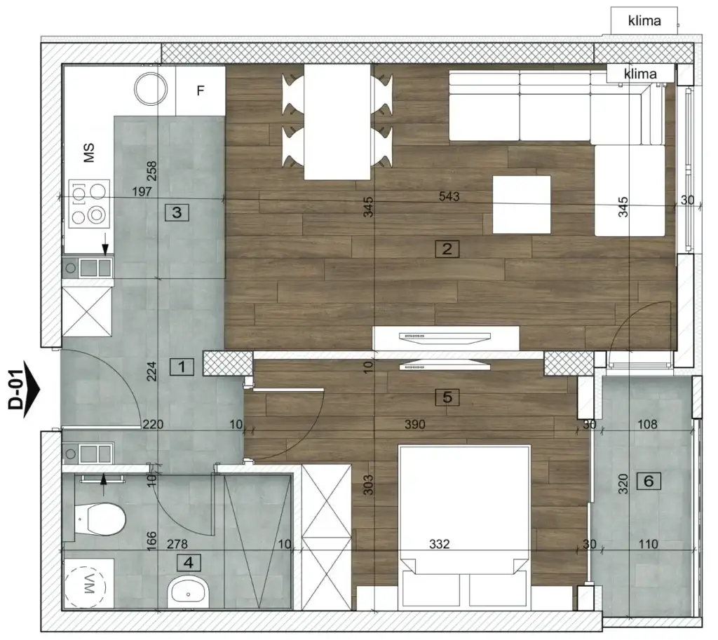 Stan 45m² — Bulevar patrijarha Pavla, Novi Sad